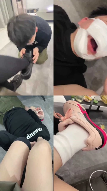 【茶茶】我和闺蜜玩一个四眼脚奴