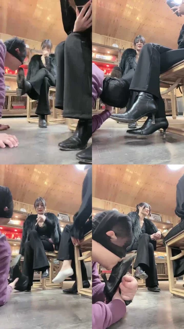 【沅芷】男奴充当女主人的鞋底泥巴清理器