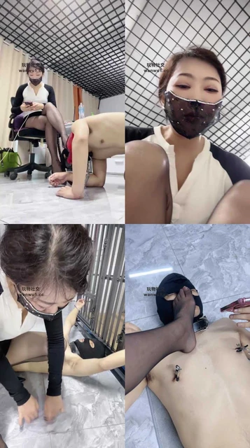 【喵主】坐脸窒息/高跟黑丝踩虐/虐乳/狗盆喂食