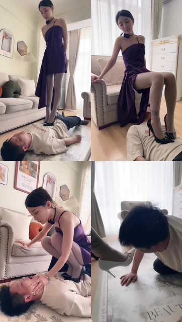 【领主老大】吐口水/高跟美腿踩踏/鞋插嘴/耳光虐乳