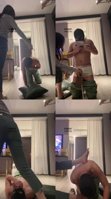 【缈缈】原味船袜辱/板鞋暴力踢踹/数据线鞭打/喂口水