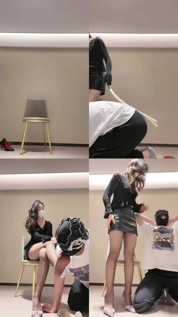 【禾未】内裤套头/藤条重度鞭打/高跟踩/黑丝裸足恋足舔