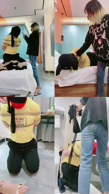 【美离子】捆绑丝袜套头窒息/夹头绞杀