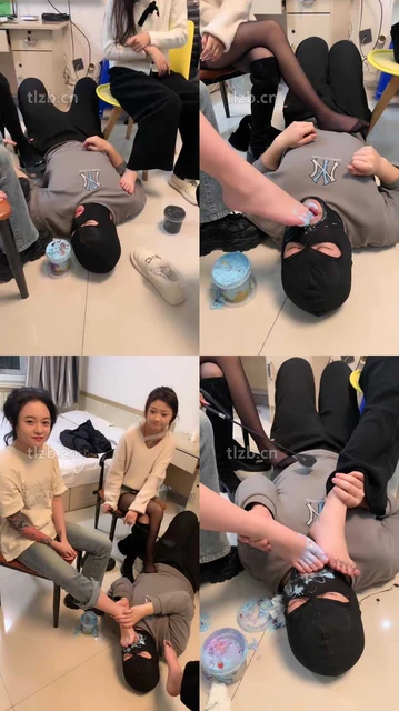 【精神小妹】3素人S-运动鞋棉袜裸足踩踏喂食