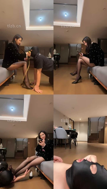 【亚兮】黑丝高跟恋足舔/伺候沐足/转胯/舔内裤