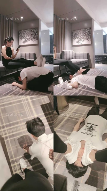 【聆彤】晨跑后虐狗-脚垫/黑船袜脚耳光/头顶鞋惩罚