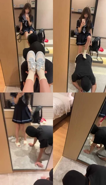 【小奈大人】镜前羞辱-鞭打/跪舔脏鞋棉袜/骑马胯下辱/