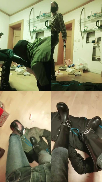 【桉】跪舔脏鞋鞭打/长靴全体重踩踏