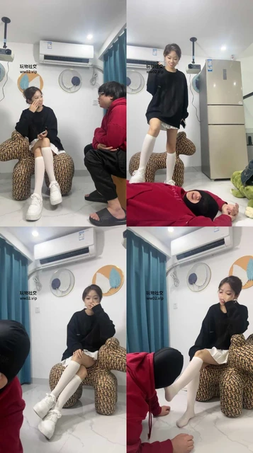 【素人挖掘机】素人小姐姐-小白鞋及膝白袜虐杀