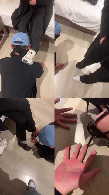 【伊莉】超臭原味白棉袜捂狗/高跟踩狗爪