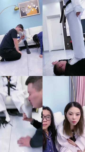 【麋鹿银儿】跆拳道S腿绞/踩踏/超脏原味强迫闻