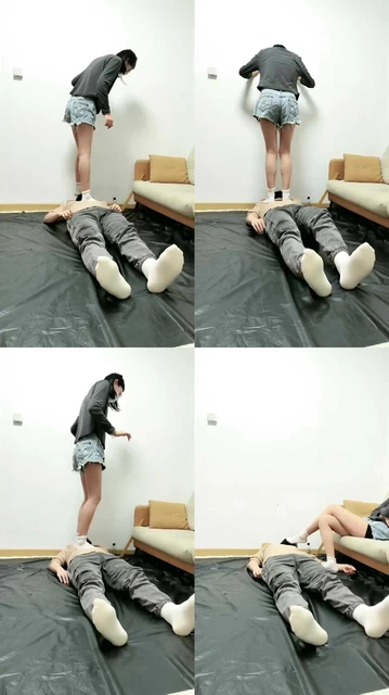 【高兴儿】白袜脚全体重踩踏【双视角版】