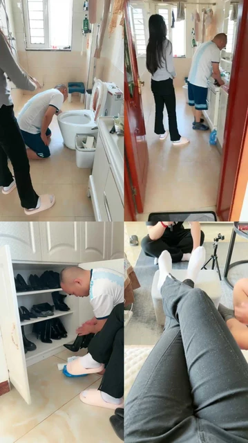 【西北傻子】主人训傻子干家务狗