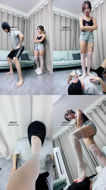 【橙子】小白鞋白丝重度踢踹虐杀