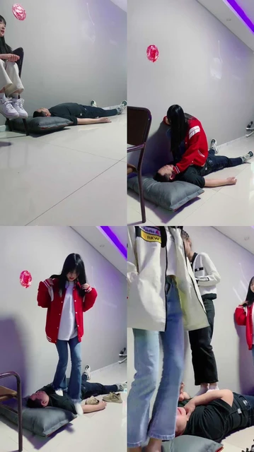 【精神小妹】6S素人学生-全体重踩踏-运动鞋+棉袜