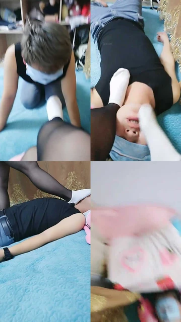 【悦悦大大】跑步后超臭白袜狂舔狂吸/袜子塞嘴踩踏