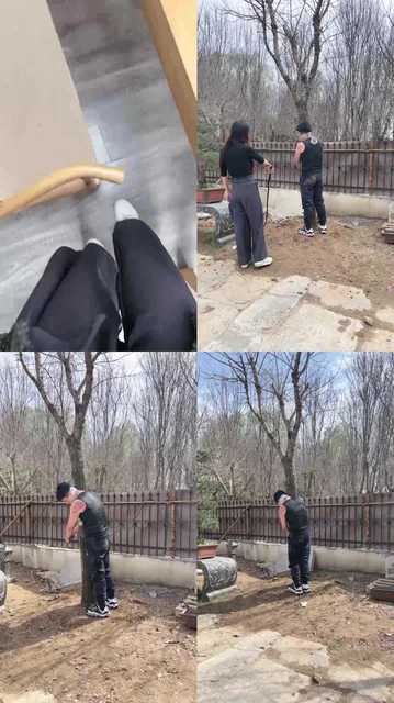 【沅芷】超强刑虐场-户外捆树上鞭打