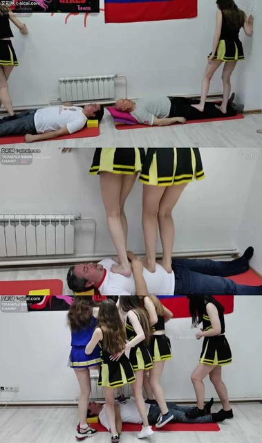 【欧美女王】1小时莫斯科美少女团踩踏！群踩+群坐+群腿绞+集体骑脖子+群踩脚垫