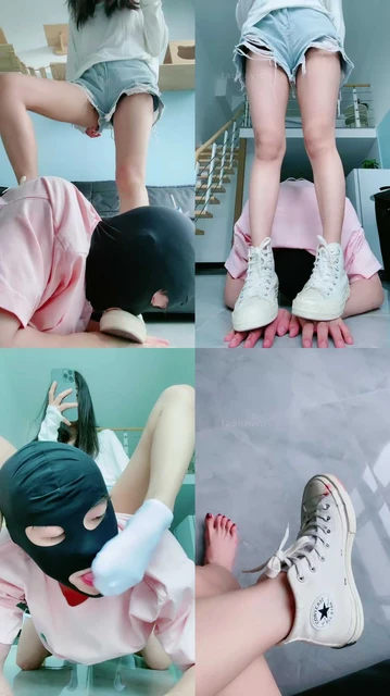 【甜一】帆布鞋白袜-深喉/胯下磕头/舔脏鞋吃袜子