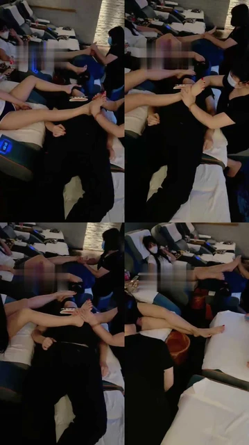 【悠悠大魔王】沐足店当着技师的面玩双奴【双视角版】