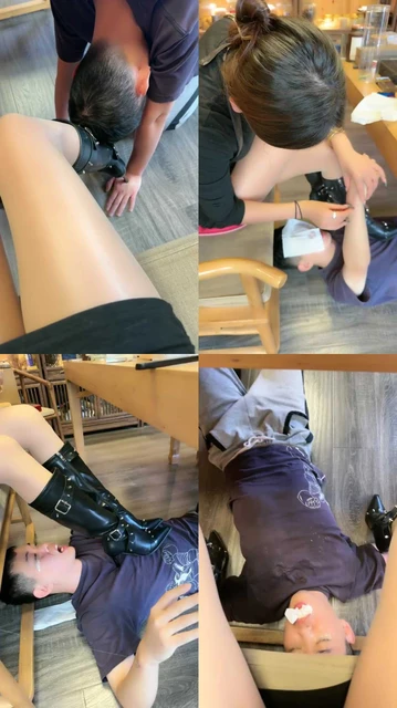 【沅芷】高跟皮靴桌底蹂躏圈养家奴