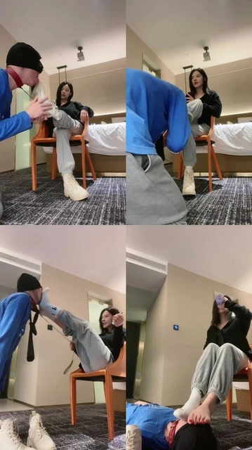 【不知名美女】逛街后强迫闻舔原味/吃袜子口水/转胯