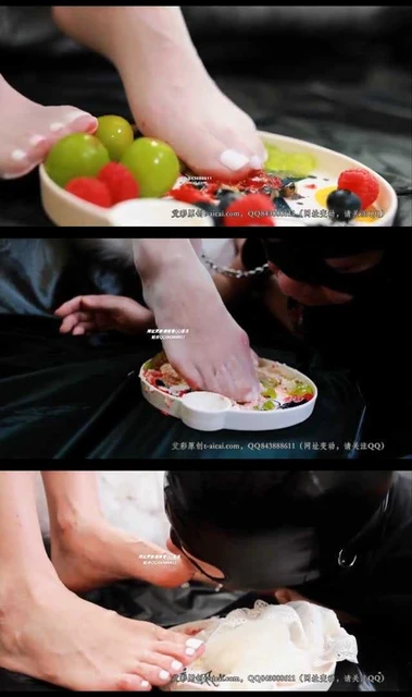 【苒溪】沉浸式水果奶油蛋糕制作 舔食玉足