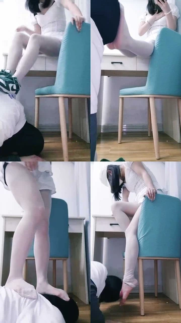 【七大小姐】狗舌头舔AJ/白丝诱惑/腿绞窒息