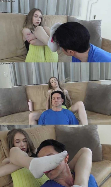 【欧美女王】闻舔19岁公主小妹健身后的超臭棉袜脚！被臭鞋捂脸臭棉袜脚踩着脸