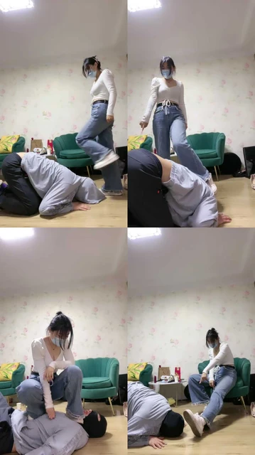 【榕S】御姐女神-小白鞋碾压狗爪/舔脏鞋