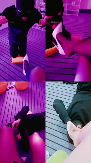 【bibi团】丝袜高跟恋足狂舔踩虐