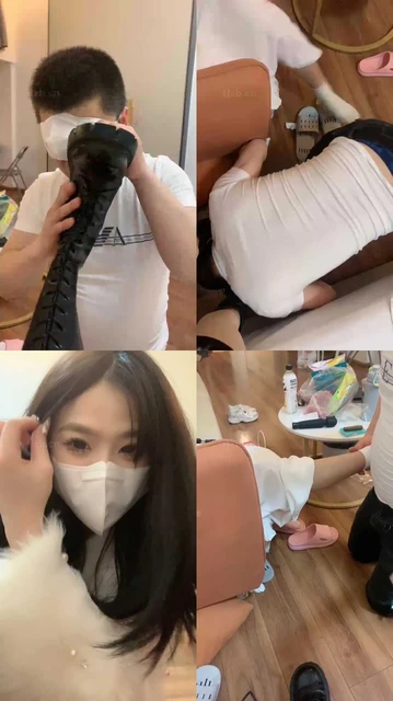 【甜甜】下跪清理脏鞋底/头顶鞋子/踩踏胯下辱/拖鞋抽耳光