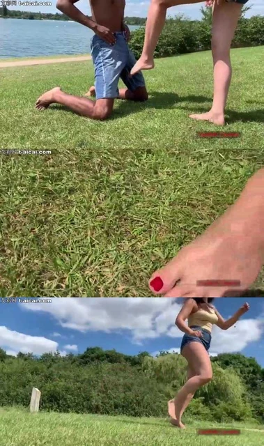 【欧美女王】狠！超凶残户外助跑踢裆女神暴力跺踩踢废贱奴倒地打滚痛苦不堪