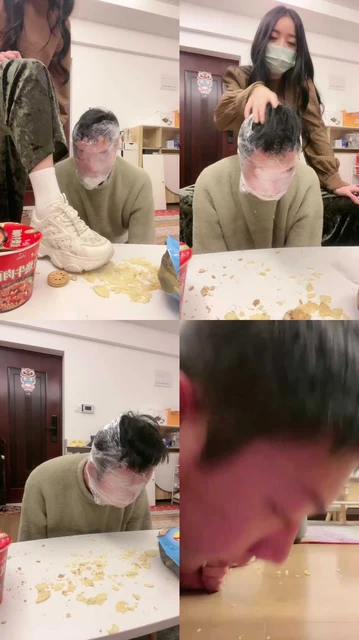 【奈奈生】袜子堵嘴强制踩踏喂食