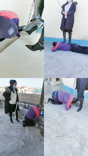 【西北傻子】情侣主天台户外圣水浓痰凌虐