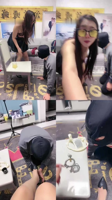 【伊兮夫妻】高跟踩狗/喝圣水/脚插嘴