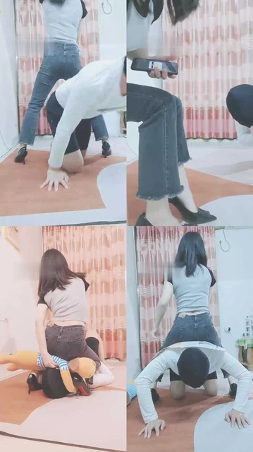 【灵竹】牛仔裤女S-骑马转胯舔鞋