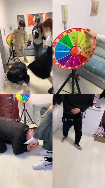 【精神小妹】幸运大转盘-群殴-踢踹踩跺/耳光坐头