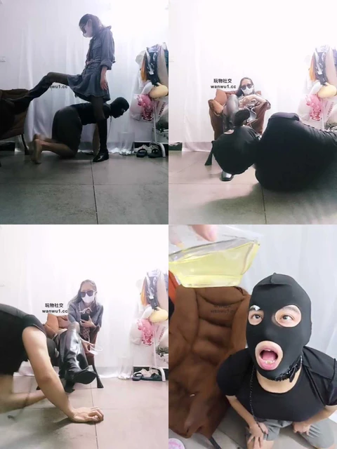 【九儿】骑马转胯/抽耳光/长靴黑丝踩虐/赏赐圣水