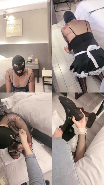 【绝美兔女王】短靴黑丝踩虐CD变装狗