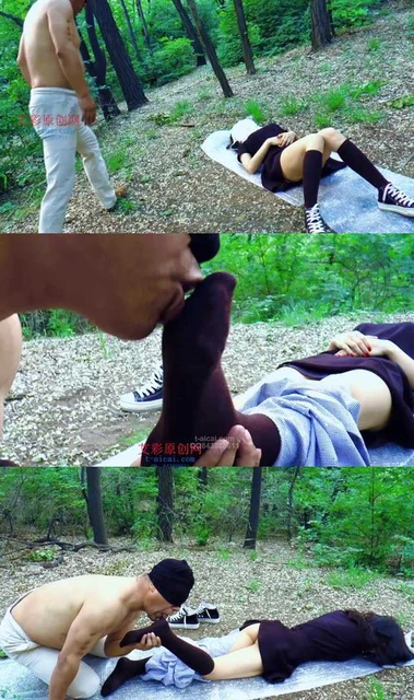 【冰时代】野外小憩被猥琐男偷舔袜子