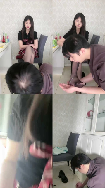 【佳奈】JK黑丝S-耳光/虐乳/踩踏喂食/恋足舔