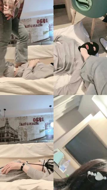 【欣欣子】白棉袜全体重踩踏/捆绑