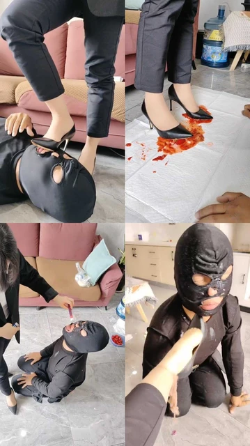 【辣姐】职业装诱惑-高跟踩踏喂食