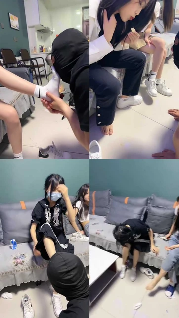 【精神小妹】4S素人学生主-脚踩喂食/裸足舔酸奶/引导管喝圣水