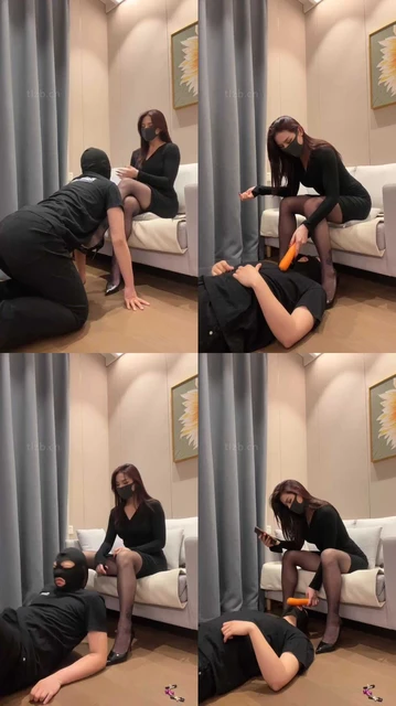 【黛帝】黑丝高跟美腿诱惑/掐乳/高跟踩踏/舔内裤/萝卜插嘴