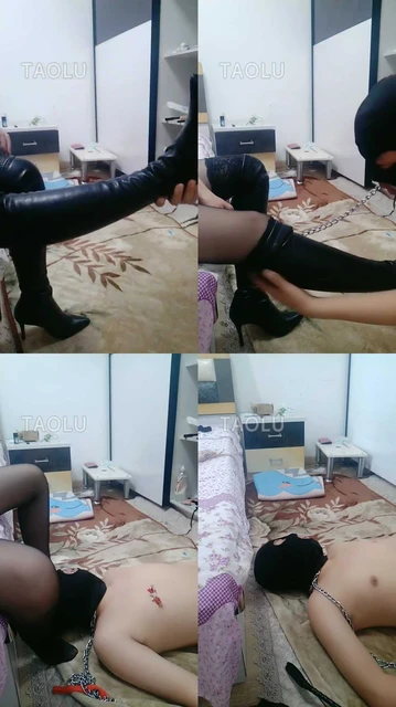 【蓝蝶】黑丝调教耳光