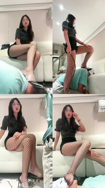 【尤雾】内裤套头/高跟网袜踩/鞋插嘴/转胯鞭打/踩踏