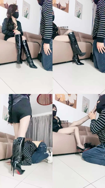 【冷魅】高跟踩踏/长靴踢裆/鞭打