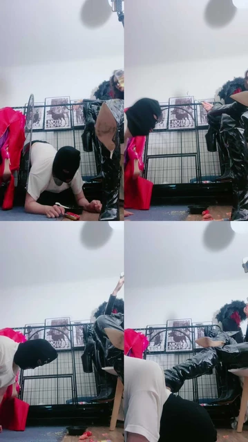 【靴嘉倪】圈养关狗笼/赏赐圣水/长靴踩喂食